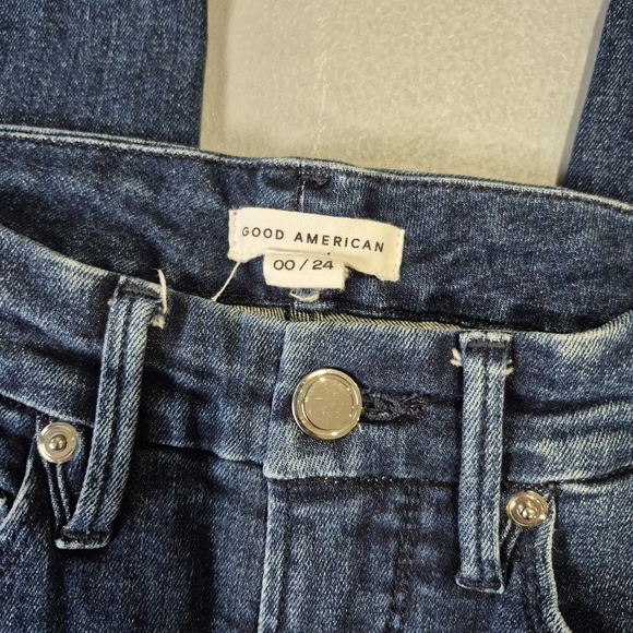 Good American Jeans Womens 00/24 Good Legs High Rise Skinny Organic Cotton - Picture 3 of 8